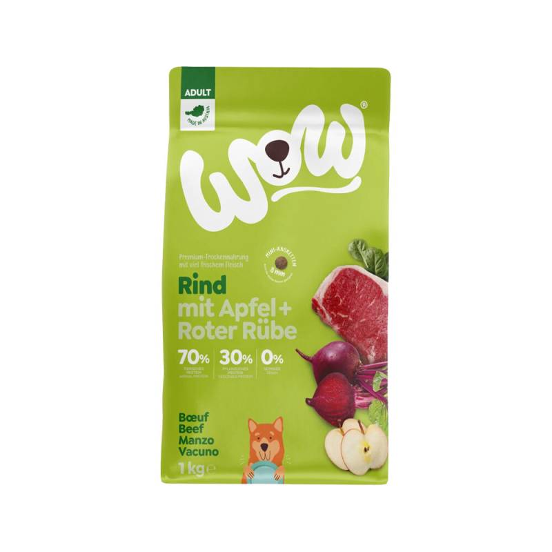 WOW! Hundefutter Mini Adult - Rind - 1 kg von WOW!