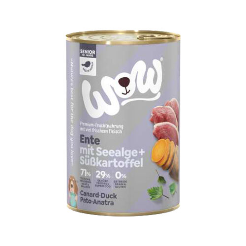 WOW! Hundefutter Senior - Dose - Ente - 6 x 800 g von WOW!