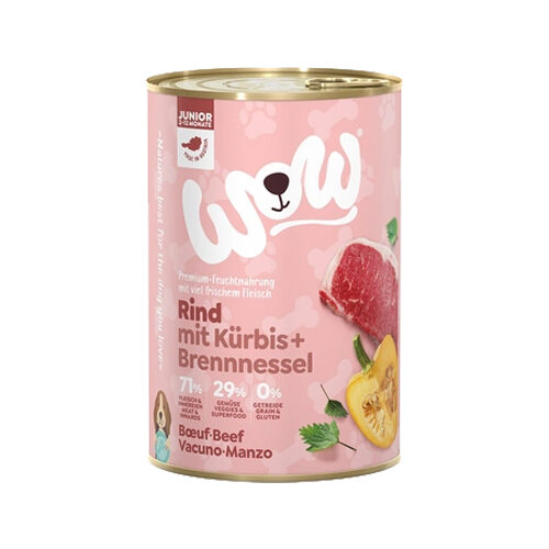 WOW! Junior Hundefutter - Dose - Huhn - 6 x 800 g von WOW!