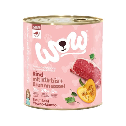 WOW! Junior Hundefutter - Dose - Huhn - 6 x 800 g von WOW!