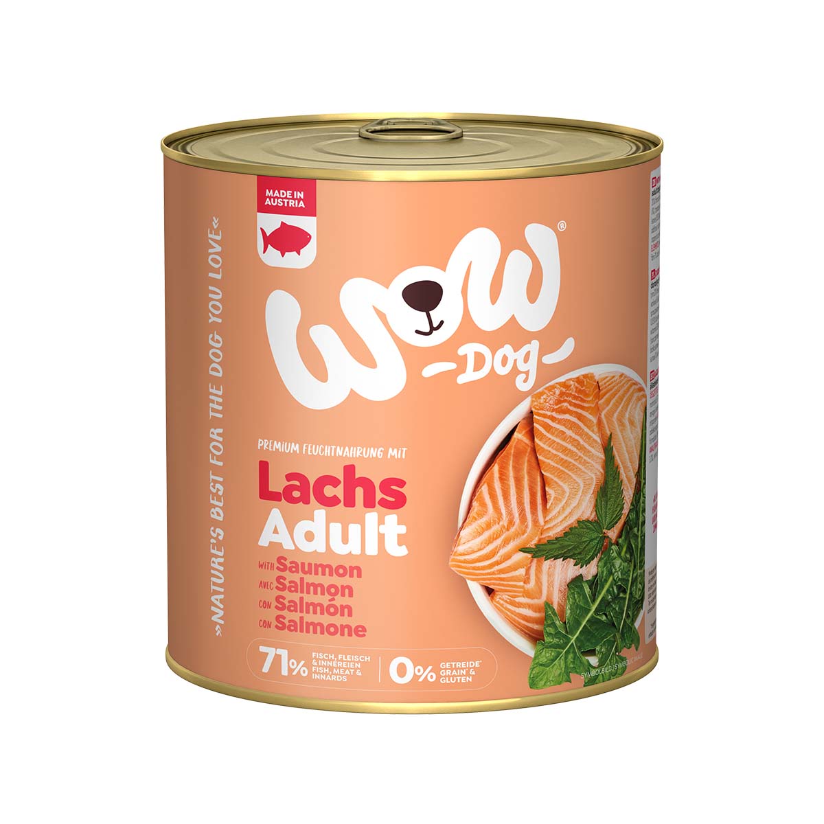 WOW Dog Lachs Adult 6x800g von WOW!