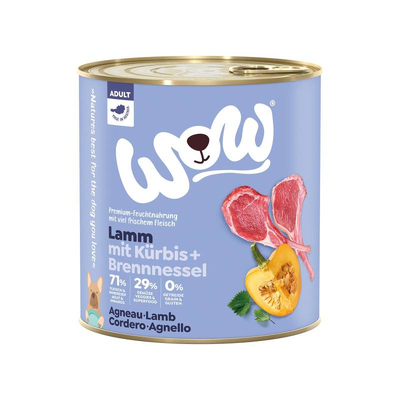 WOW Adult Lamm mit Kürbis und Brennnessel 6x800g von WOW!