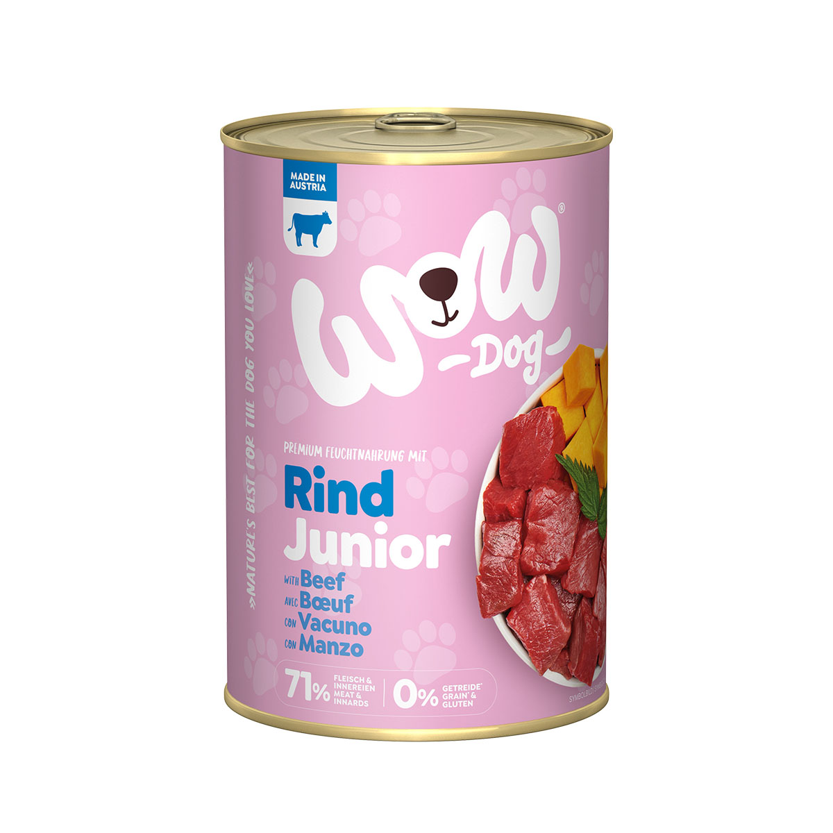 WOW Dog Rind Junior 6x400g von WOW!