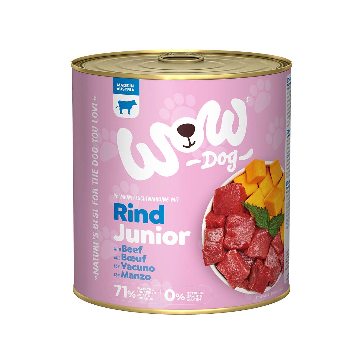 WOW Dog Rind Junior 6x800g von WOW!