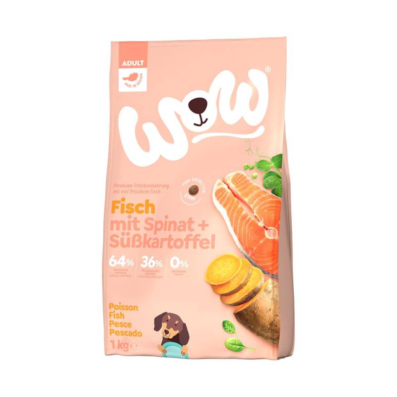 WOW Minis Adult Fisch mit Spinat und Süßkartoffel 1kg von WOW!