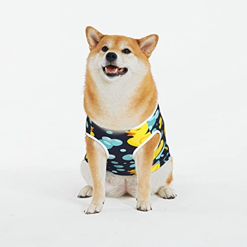 Gummienten Gedruckt Hund Shirt Nette Haustier Kleidung Sommer Katze Kleidung Neuheit Katze Hund Weste Atmungsaktiv Lustige Hund Kleidung für Haustiere Hunde Katzen von WOWBED