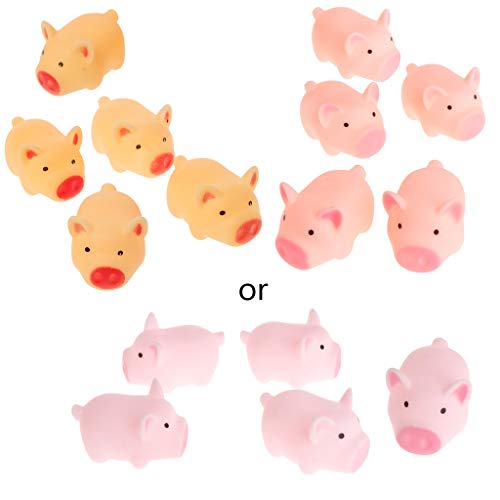 WOWOWO 5pcs Quietschendes Schwein Haustier Spielzeug Hund Welpe Katze Sound Squeeze Chew Bite Silikon Niedlicher Stressabbau Teaser Screaming Pigs Zähne Reinigungsprodukte Schöne Geschenke von WOWOWO