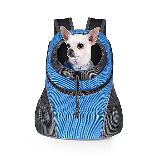 WOYYHO Haustier-Hundetragerucksack, Welpe, Hund, Reisetasche, Frontpackung, atmungsaktiv, Head-Out-Rucksack für kleine Hunde, Katzen, Kaninchen (geeignet für Subminiatur-Haustiere unter 2,3 kg, von WOYYHO