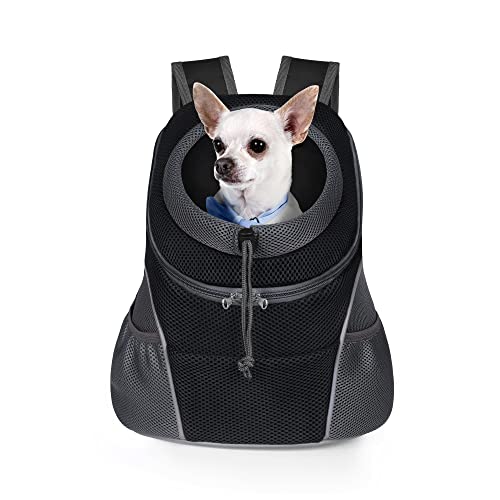 WOYYHO Pet Dog Carrier Backpack Side Storage Pockets Pet Head-Out Backpack Carrier Puppy Dog Travel Backpack Front and Back Carrier for Small Dogs Cats von WOYYHO