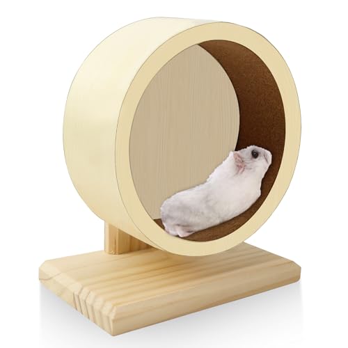 WPPQWP Hamsterrad Holz, 15cm Laufrad Hamster, Hamsterrad Leise für für Zwerghamster, Rennmäuse, Degus von WPPQWP