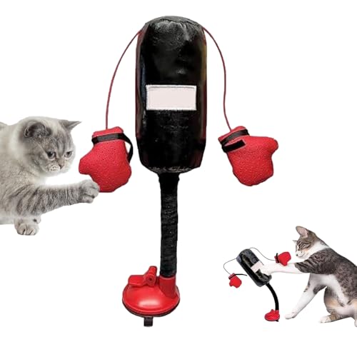 WQTHU Katzen-Boxsack-Spielzeug, Katzen-Boxspielzeug mit Handschuhen,interaktives Katzenspielzeug für Hauskatzen,Kätzchenspielzeug für Hauskatzen zum Selbstspiel (1PCS) von WQTHU