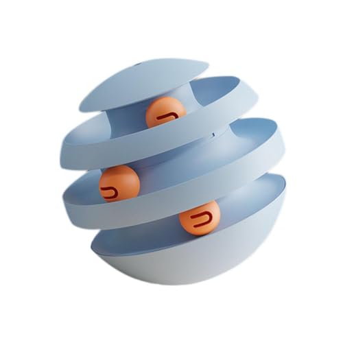 WRIBZD Ballbahn-Spielzeug, 3-stufiger Ballturm, Spaß, interaktives Spielzeug, Kreis, Spaß, Bewegung, befriedigt Bälle, Kreis, Spielzeugbahn mit von WRIBZD