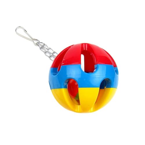 WRIBZD Papageien-Ball mit Glocke, interaktives Puzzle, Vogelglocke, Spielzeug, zum Aufhängen, Zubehör für Vögel, Aktivität, Fitnessstudio, Käfig von WRIBZD