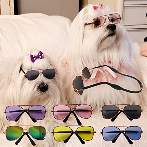 Hunde Sonnenbrille Brille for Hunde Katzen Sonnenbrille Accessoires VIP Haustiere Brillen liefert dekorativen Welpen (Color : 1) von WTAXBH