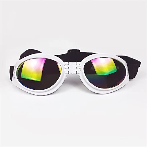 Hunde Sonnenbrille Hundezubehör for kleine Hunde Haustier Sonnenbrille Haustier Spielzeug Cool Hundekatze Brillenschutzbrille Schutzbrille Uv. Sonnenbrille Haustierbedarf (Color : White) von WTAXBH