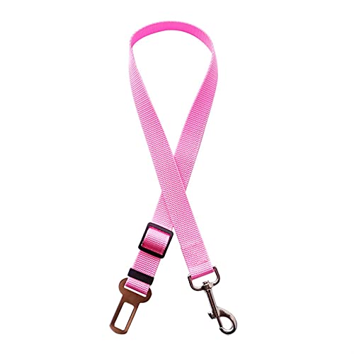 WTAXBH Hunde Sicherheitsgurt fürs Auto Haustier Auto Sicherheitsgurt Auto Traktionsseil Retractable Traktionsgurt Hund Harnd Hundeleine Hund Zubehör Haustier Auto liefert Hund (Color : Pink) von WTAXBH