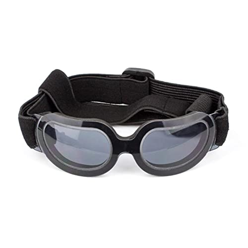 WTAXBH Hunde Sonnenbrille Haustierhund Sonnenbrille Verstellbare Schutzbrille for kleine mittelgroße Hunde Katzen Welpe Sonnenbrille Hund Outdoor Gläser Haustier Spielzeugversorgung (Color : Black) von WTAXBH