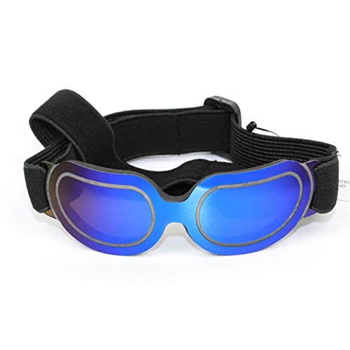 WTAXBH Hunde Sonnenbrille Haustierhund Sonnenbrille Verstellbare Schutzbrille for kleine mittelgroße Hunde Katzen Welpe Sonnenbrille Hund Outdoor Gläser Haustier Spielzeugversorgung (Color : Blue) von WTAXBH