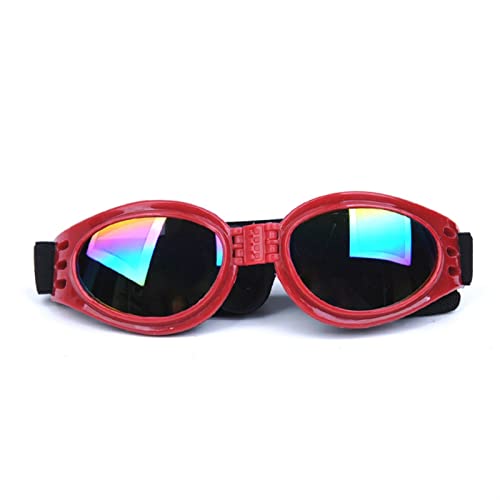 WTAXBH Hunde Sonnenbrille Haustierhundgläser verhindern Uv. Haustiergläser for Katzen Hund Sonnenbrille Reflexion Eye Wear Hundebrillen Fotos Requisiten Haustierzubehör (Color : Red) von WTAXBH