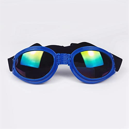 WTAXBH Hunde Sonnenbrille Hundezubehör for kleine Hunde Haustier Sonnenbrille Haustier Spielzeug Cool Hundekatze Brillenschutzbrille Schutzbrille Uv. Sonnenbrille Haustierbedarf (Color : Blue) von WTAXBH