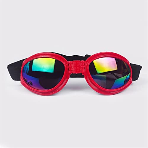 WTAXBH Hunde Sonnenbrille Hundezubehör for kleine Hunde Haustier Sonnenbrille Haustier Spielzeug Cool Hundekatze Brillenschutzbrille Schutzbrille Uv. Sonnenbrille Haustierbedarf (Color : Red) von WTAXBH