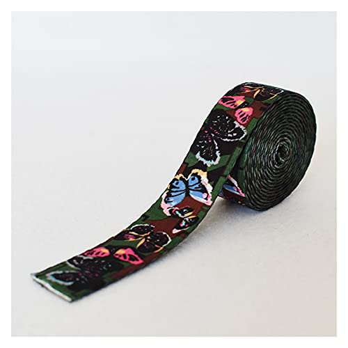 Webbing Strap 5 Meter Breite 25mm Webb 12 Farben Gedruckt Gurtband Ribbon Gepäckgürtelband Seil Hund Pet Kragen Leine Kabelbaum (Color : Butterfly Camouflage) von WTAXBH