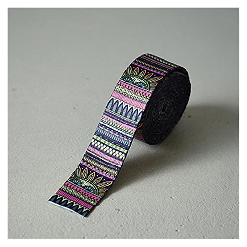 Webbing Strap 5 Meter Breite 25mm Webb 12 Farben Gedruckt Gurtband Ribbon Gepäckgürtelband Seil Hund Pet Kragen Leine Kabelbaum (Color : Ethnic Style) von WTAXBH