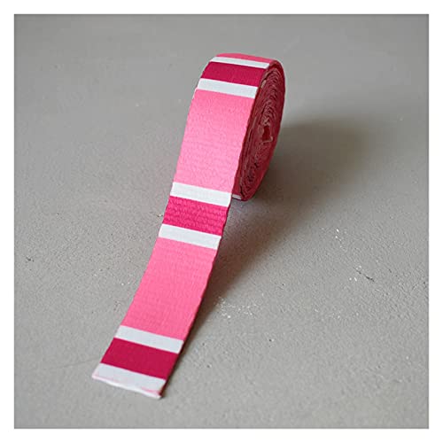 Webbing Strap 5 Meter Breite 25mm Webb 12 Farben Gedruckt Gurtband Ribbon Gepäckgürtelband Seil Hund Pet Kragen Leine Kabelbaum (Color : Pink) von WTAXBH