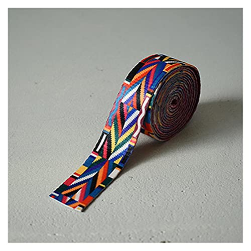 Webbing Strap 5 Meter Breite 25mm Webb 12 Farben Gedruckt Gurtband Ribbon Gepäckgürtelband Seil Hund Pet Kragen Leine Kabelbaum (Color : Rainbow Printing) von WTAXBH