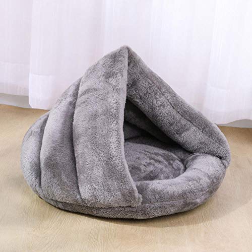 Bubble Kiss Coral Fleece Hundebett Superweiche Katzenmatte Winter Warm Dreieckige Lochform Haustiere Hausnest Tragbare Haustiere Zubehör, 3, M 50X60X32cm von WTMLK