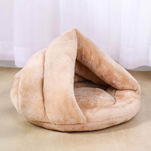 Bubble Kiss Coral Fleece Hundebett Superweiche Katzenmatte Winter Warm Dreieckige Lochform Haustiere Hausnest Tragbare Haustiere Zubehör, 5, M 50X60X32cm von WTMLK