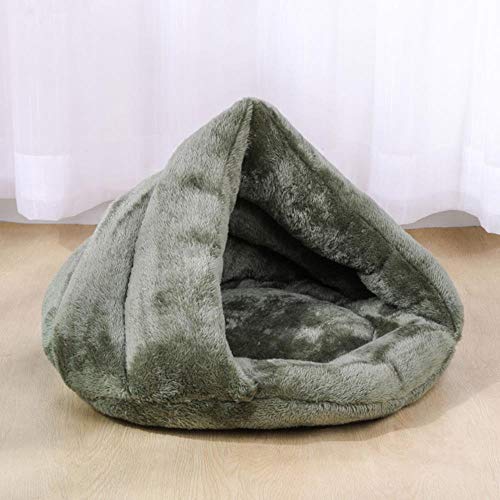 Bubble Kiss Coral Fleece Hundebett Superweiche Katzenmatte Winter Warm Dreieckige Lochform Haustiere Hausnest Tragbare Haustiere Zubehör, 6, M 50X60X32cm von WTMLK