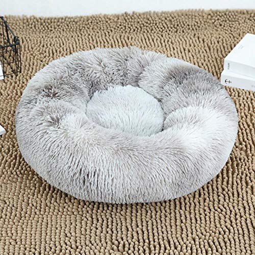 Bubble Kiss Haustierbett Einfarbig Kleiner Hund Winter Dick Lang Plüsch Super Weiche Warme Katze Hund Haustier Bett Matte Haustierbedarf, 25, XL80cm von WTMLK