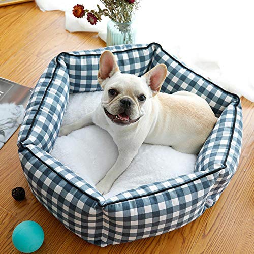 Four Seasons Universal Hundebett Haus Zwinger Waschbar Katzenbett Hundekorb Cartoon Teddy Schlafmatte Welpe Sofa Pad Haustierbedarf, C4, L Durchmesser 62cm von WTMLK