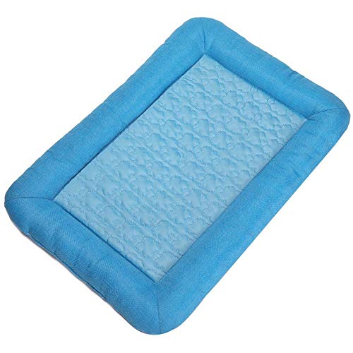 Haustier Hund Welpe Katze Vlies Warmes Bett Haus Plüsch Gemütliches Nest Matte Pad Tragbare Katze Schlafnest Lieferungen, blau, 45x32cm von WTMLK