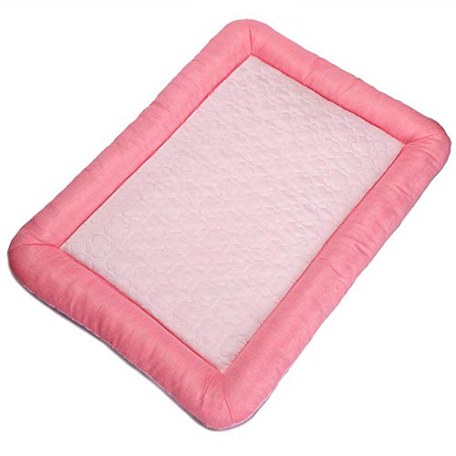 Haustier Hund Welpe Katze Vlies Warmes Bett Haus Plüsch Gemütliches Nest Matte Pad Tragbare Katze Schlafnest Lieferungen, pink, 45x32cm von WTMLK