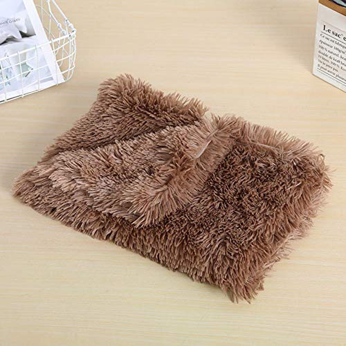 Haustier Hundebett Matte Katzenbett Warm Long Plüsch Super Soft Pad Kätzchen Welpen Pad Schlafsack Welpen Hunde Nest Produkt Katzenmatte Haustier Versorgung, 24,56x36cm von WTMLK