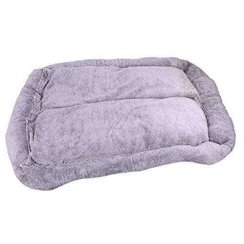 Haustierbett Hundebett Hundehaus Pfotenabdruck Winter Warm Weich Bequemer Zwinger für kleine Medim Große Hunde Katzen 1 PCS Betten & Sofas Fest, Grau, 95cmx75cmx18cm von WTMLK