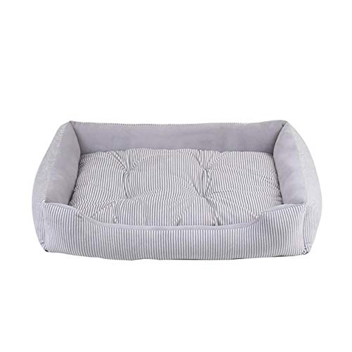 Hundebett Mattenhaus Winter Warm Pad Haustierbedarf Zwinger Weicher Hund Welpe Warmes Bett Plüsch Gemütliches Nest Für Kleine Mittel Große Hunde, grau, 45x28.5x12cm von WTMLK