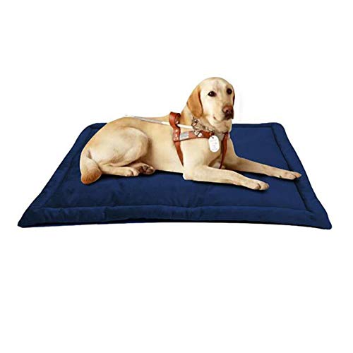 Hundebett Zwinger Baumwolltuch Nest für kleine mittlere Hunde Weiche Hundekissen Warme Winter Haustier Welpen Katzen Bett Sofa Hundematte Haustierzubehör, Blau, 74x53cm von WTMLK