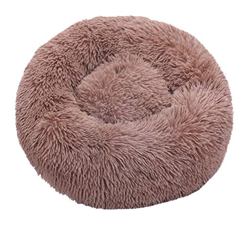 Pet Dog Puppy Cat Fleece Warm Bed House Plush Cozy Nest Mat Pad Pet House Bed Sofa Sleeping Bag Winter Nest Kennel Dogs Pad Pet,Khaki,XL Diameter 80cm von WTMLK