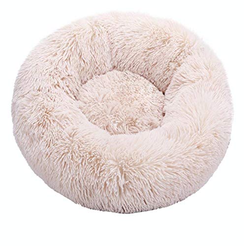 Pet Dog Puppy Cat Fleece Warm Bed House Plush Cozy Nest Mat Pad Pet House Bed Sofa Sleeping Bag Winter Nest Kennel Dogs Pad Pet,Meters White,M-Diameter 60cm von WTMLK