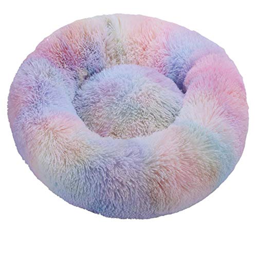 Pet Dog Puppy Cat Fleece Warm Bed House Plush Cozy Nest Mat Pad Pet House Bed Sofa Sleeping Bag Winter Nest Kennel Dogs Pad Pet,Meters White,S-Diameter 50cm von WTMLK