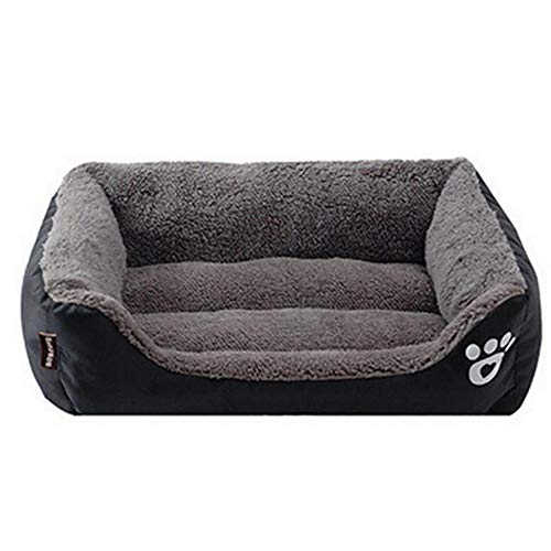 Pfotensofa Haustierbetten für Hunde Wasserdichter Boden Weiches Fleece Warmes Katzenbett Haus Große Hundebetten Haustierhaus Wasserdichter Boden, BL 58cmx45cmx14cm von WTMLK