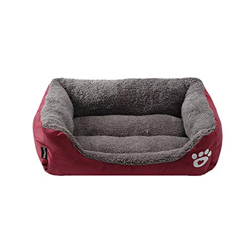 Pfotensofa Haustierbetten für Hunde Wasserdichter Boden Weiches Fleece Warmes Katzenbett Haus Große Hundebetten Haustierhaus Wasserdichter Boden, WE 58cmx45cmx14cm von WTMLK