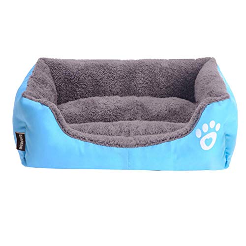 S-3XL 9 Farben Paw Pet Sofa Hundebetten Wasserdichter Boden Weiches Fleece Warmes Katzenbett Haus Petshop Cama Perro # 1, A, M 58cmx45cmx14cm von WTMLK