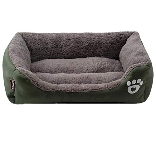 S-3XL 9 Farben Paw Pet Sofa Hundebetten Wasserdichter Boden Weiches Fleece Warmes Katzenbett Haus Petshop Cama Perro # 1, E, L 68cmx55cmx16cm von WTMLK