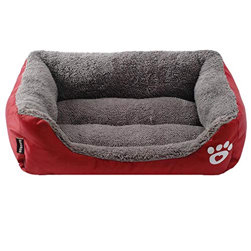 S-3XL 9 Farben Paw Pet Sofa Hundebetten Wasserdichter Boden Weiches Fleece Warmes Katzenbett Haus Petshop Cama Perro # 1, I, S 45cmx40cmx12cm von WTMLK