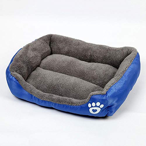 S-3XL Soft Fleece Hundebett für kleine mittelgroße Hunde Warmes, wasserdichtes Pet-Sofa für Welpen, waschbar, gemütlicher Katzenhaus-Zwinger, ROYAL Blue, 3XL-110X82CM von WTMLK