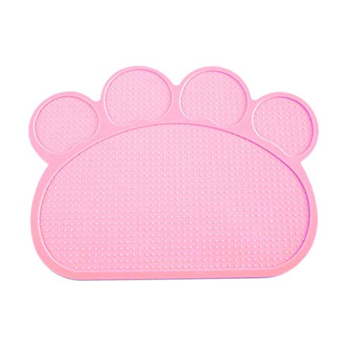 WTMLK 40 * 30cm Pet Dog Puppy Cat Feeding Mat Pad Cute Silicone Dish Bowl Food Feed Placement Dog Accessories,QP von WTMLK